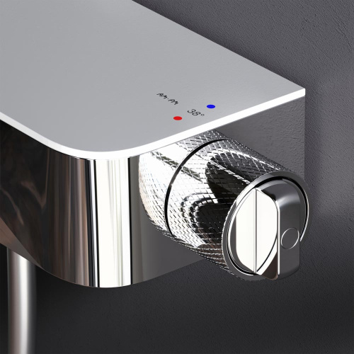 картинка F078F200 Func, душ. система: см-ль-полка д/душа с ТМС: душ.штанга, верхн. душ квадр., ручн.душ, хром от магазина Сантехстрой