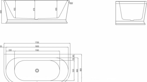 картинка Акриловая ванна BelBagno 150х80 BB408-1500-800 от магазина Сантехстрой