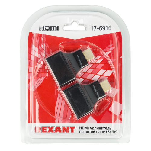картинка HDMI удлинитель по витой паре RJ-45(8P-8C) до 30м (1080p) REXANT от магазина Сантехстрой
