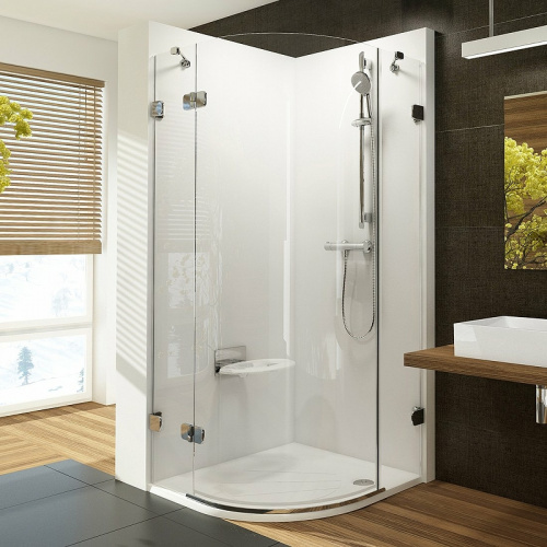 картинка Душевой уголок Ravak Brilliant BSKK3-100 100х100 L 3ULAAA00Y1 профиль Хром стекло Transparent от магазина Сантехстрой