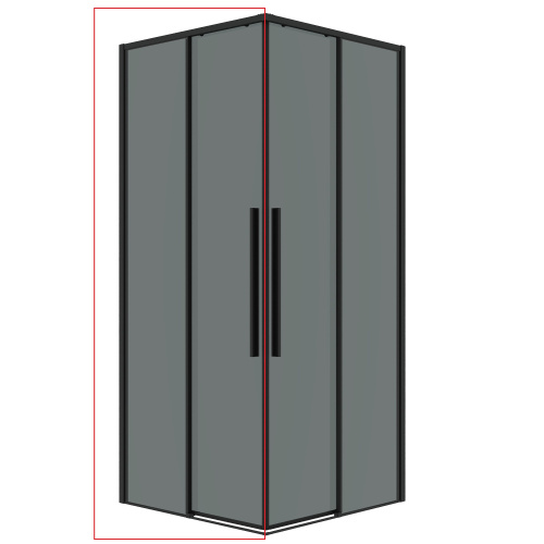 картинка Душевая перегородка 1/2 Grossman Galaxy 1/2.K33.01.70.21.10 (70х195) черный матовый,стекло тонированное, 1 место от магазина Сантехстрой