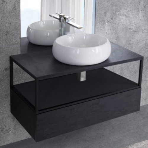 картинка Консоль Cezares cadro 50-100/50/30-1c-so-met-st Черный от магазина Сантехстрой