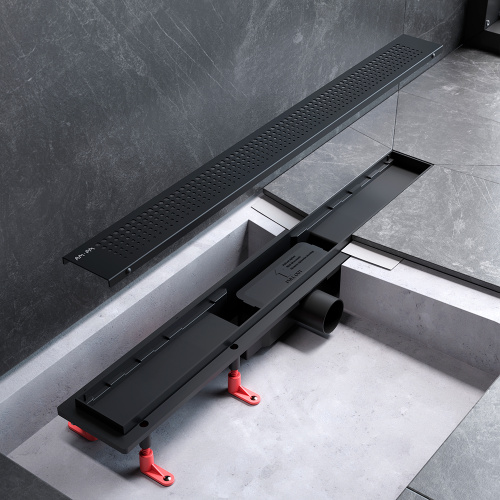 картинка W02SC-P11-070-01BM PrimeFlow Трап для душа линейный универс затвор Cut Gradient 70см цвет черн мат от магазина Сантехстрой