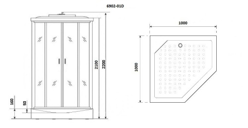 картинка Душевая кабина Niagara 69020134dblack от магазина Сантехстрой