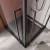 картинка Душевой уголок Cezares Liner 90x90 LINER-A-2-90-C-NERO профиль Черный матовый стекло прозрачное магазин Сантехстрой являющийся официальным дистрибьютором в России картинка Душевой уголок Cezares Liner 90x90 LINER-A-2-90-C-NERO профиль Черный матовый стекло прозрачное от магазина Сантехстрой