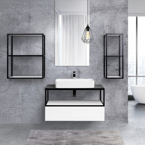 картинка Консоль Cezares cadro 50-100/50/30-1c-so-met-st Черный от магазина Сантехстрой