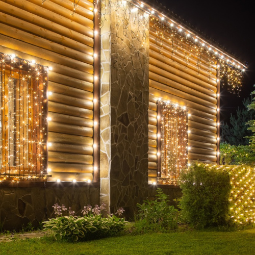 картинка Набор Белт-Лайт 10 м,  черный каучук,  30 ламп,  цвет Теплый белый,  IP65, соединяется от магазина Сантехстрой