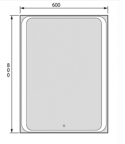 картинка Зеркальный шкаф Jorno Modul 60 Mol.03.60/P/W/JR с подсветкой Белый от магазина Сантехстрой