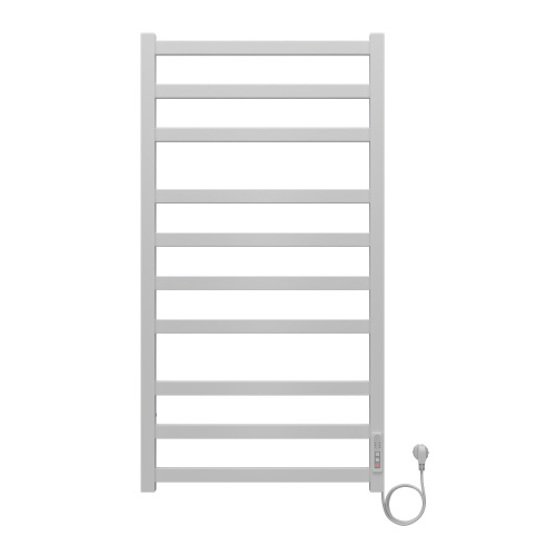 картинка Полотенцесушитель электрический AZARIO PALERMO 500/1000 квадрат, 10 секций, диммер справа, белый (AZ83850W) от магазина Сантехстрой