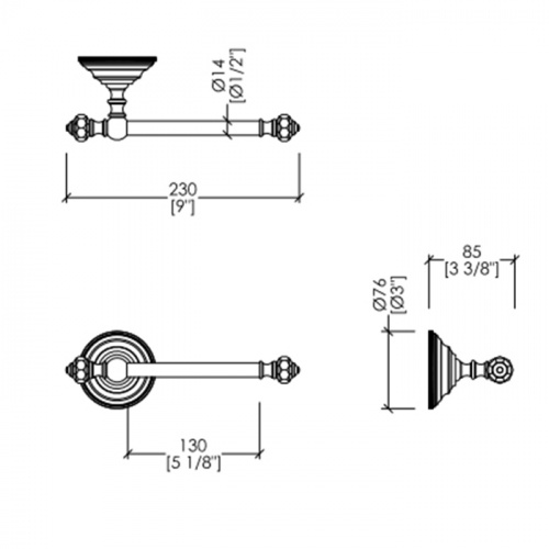 картинка Devon Black Diamond Держатель для туалетной бумаги, цвет: хром от магазина Сантехстрой