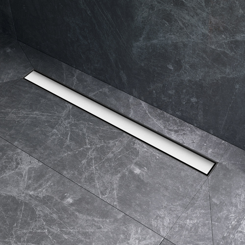 картинка W01SC-U11-080-04SB MasterFlow Трап для душа линейный универс затвор Tile 80см цвет сталь мат от магазина Сантехстрой