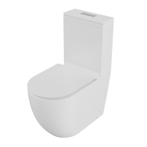 картинка Унитаз напольный Grossman GR-4494SQ (640х360х835) безободковый,белый с тонкой крышкой,микролифт,смыв торнадо,2 места от магазина Сантехстрой