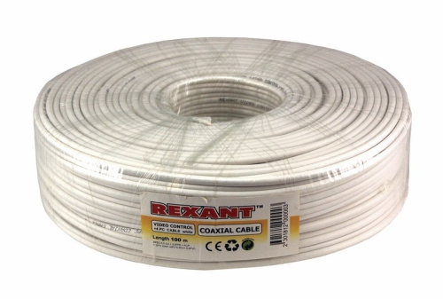 картинка Кабель ККСВ-В+4х0,5 мм,  100 м,  белый,  REXANT от магазина Сантехстрой