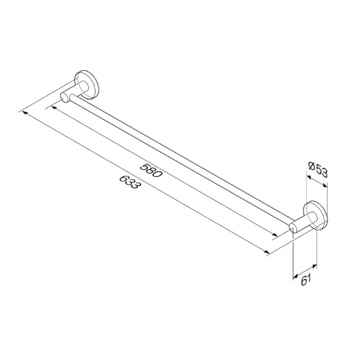 картинка A85A346422 X-Joy, Вешалка для полотенец черный от магазина Сантехстрой