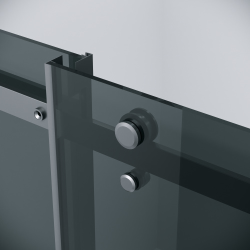 картинка Дверь в нишу Grossman Classic 100.K33.04.120.21.10 (120х195) черный матовый,стекло тонированное,раздвижная, 1 место от магазина Сантехстрой