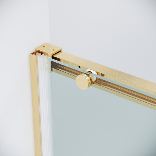 картинка Дверь в нишу Grossman Galaxy 100.K33.01.140.32.00 (140х195) золото сатин,стекло прозрачное,раздвижная, 1 место от магазина Сантехстрой