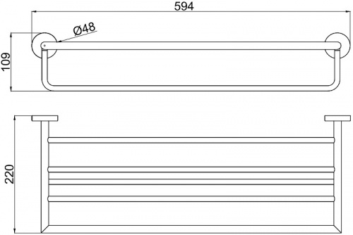 картинка Полка для полотенец Allen Brau Priority 6.31014-31 Черная матовая от магазина Сантехстрой