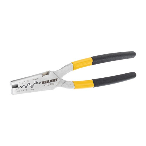 картинка Пресс-клещи для обжима втулочных наконечников 0,5-16 мм² (HT-16M) REXANT от магазина Сантехстрой