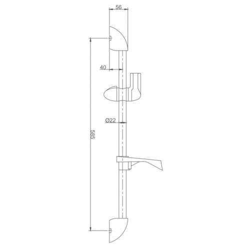 картинка Душевая штанга Haiba хром (HB8001) от магазина Сантехстрой
