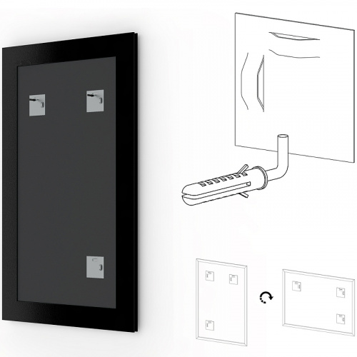 картинка Зеркало Evoform Definite 72х52 BY 0792 в багетной раме - Бусы золотые 46 мм от магазина Сантехстрой