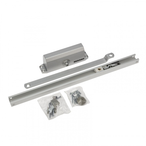 картинка Доводчик дверной со скользящей тягой для установки на дверь весом до 65 кг от магазина Сантехстрой