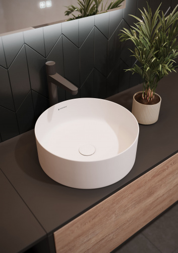 картинка Раковина накладная Terminus Аврора 410х410х140 от магазина Сантехстрой