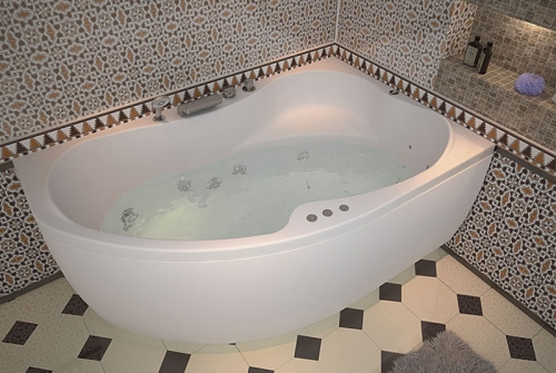 картинка Акриловая ванна Aquanet Capri 160x100 R 205386 без гидромассажа от магазина Сантехстрой