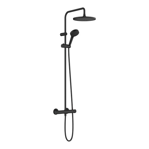 картинка HG Vernis Душевая система hansgrohe Vernis Blend Showerpipe 240 1jet с термостатом 26426670, матовый черный от магазина Сантехстрой