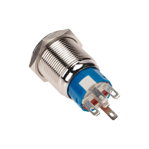 картинка Кнопка антивандальная Ø19 12В(LED) Фикс (5с) OFF-ON/ON-OFF подсв/красная REXANT от магазина Сантехстрой