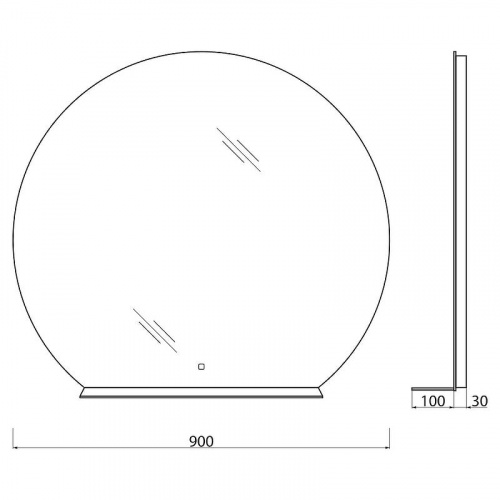 картинка Зеркало BelBagno spc-rng-900-led-tch-mens от магазина Сантехстрой