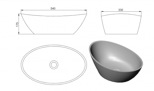 картинка Раковина EUROPE 55x034 Soft Rock от магазина Сантехстрой