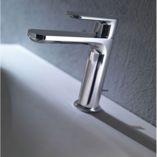 картинка CISAL LineaViva Смеситель однорычажный для раковины на 1 отверстие с донным клапаном, цвет хром от магазина Сантехстрой