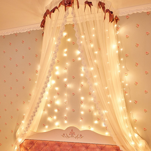 картинка Гирлянда Светодиодная Дождь 3х2 м 240 LED,  прозрачный ПВХ,  с контроллером,  теплое белое свечение NEON-NIGHT от магазина Сантехстрой