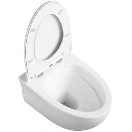 картинка Унитаз Black&White Universe W-751 751w00 подвесной с сиденьем Микролифт от магазина Сантехстрой