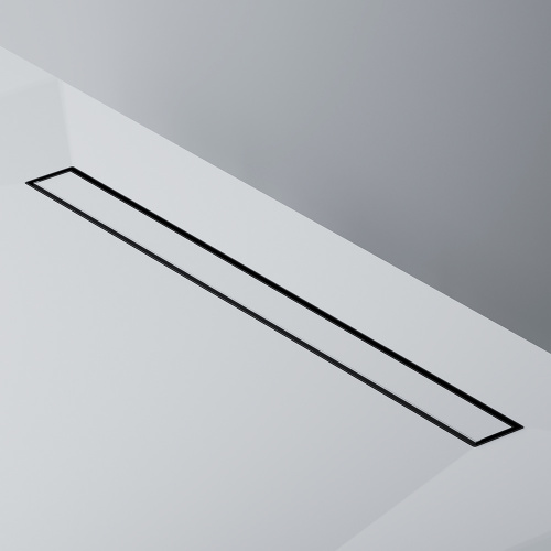 картинка W01SC-U11-080-04BM MasterFlow Трап для душа линейный универс затвор Tile 80см цвет черн мат от магазина Сантехстрой