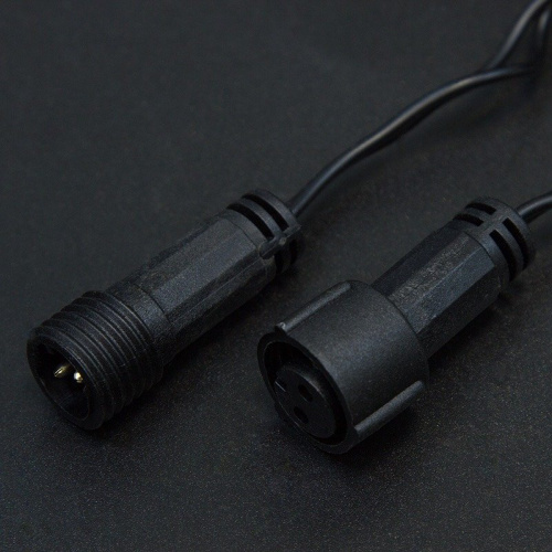 картинка Гирлянда Нить 10м,  постоянное свечение,  черный ПВХ,  24В,  цвет Белый от магазина Сантехстрой