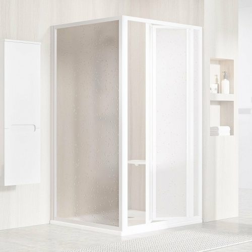 картинка Душевая стенка Ravak Supernova PSS-80 940401O211 профиль Белый витраж пластик Pearl от магазина Сантехстрой