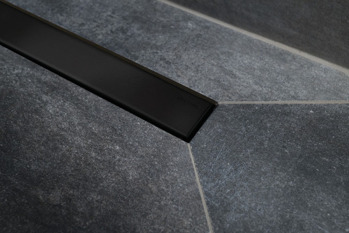 картинка Душевой лоток Pestan Confluo Frameless Line 750 Black Matte 13701321 с решеткой Черный матовый / полая под плитку от магазина Сантехстрой