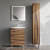 картинка M90CSL0306HF GEM, шкаф-колонна, напольный, левый, 30 см, двери, push-to-open, цвет: орех от магазина Сантехстрой