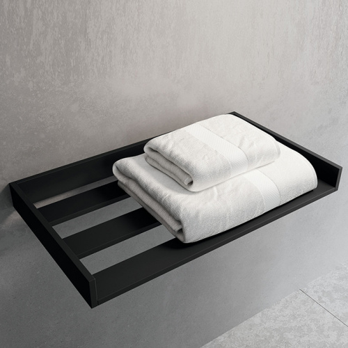 картинка NOVELLINI FRAME Полка для полотенец 612х350 мм., цвет черный матовый от магазина Сантехстрой