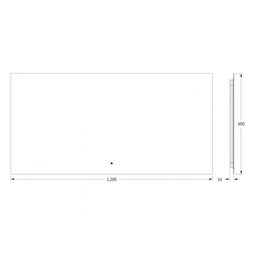 картинка Зеркало с фацетом и LED-подсветкой настенное GLOW DEFESTO 120x60 см, DF 2508RH от магазина Сантехстрой