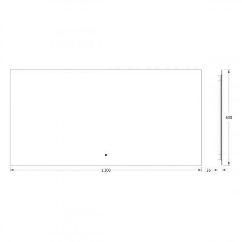 картинка Зеркало с фацетом и LED-подсветкой настенное GLOW DEFESTO 120x60 см, DF 2518RH от магазина Сантехстрой