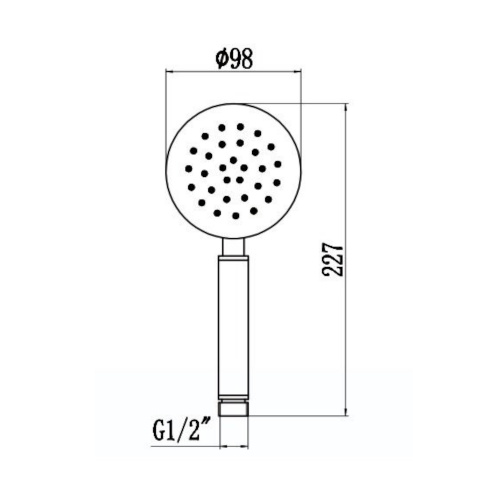 картинка Лейка для ручного душа Savol 1/2″ (1 режим) (S-YSP02L) от магазина Сантехстрой