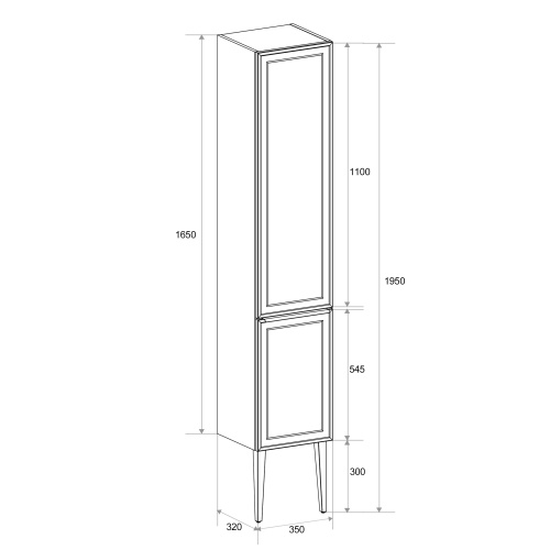картинка Пенал подвесной Севилья, Капри от магазина Сантехстрой