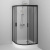 картинка W90G-401-100BT Душевое ограждение Gem 1/4 Rond 100x100 стекло прозрачное, профиль черный матовый, бе от магазина Сантехстрой