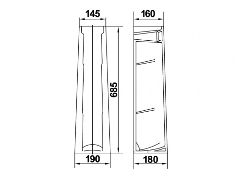 картинка Пьедестал для умывальника КЕРАМИН Элит-N белый от магазина Сантехстрой