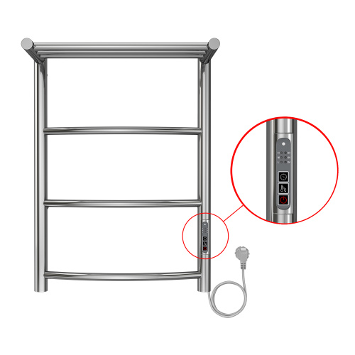 картинка Полотенцесушитель электрический AZARIO VERONA 400/600 3 секции, с полкой, диммер справа, хром (AZ04846P) от магазина Сантехстрой