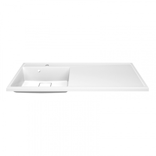 картинка Раковина Azario Paola Magenta 1200 L левосторонняя, литьевой мрамор, белый (CS00078451) от магазина Сантехстрой