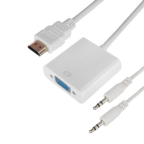 картинка Переходник штекер HDMI - гнездо VGA,  провод + шнур стерео 3,5мм REXANT от магазина Сантехстрой