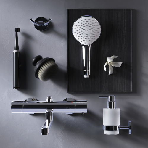 фото f85a50900 x-joy, смеситель для ванны/душа  с тмс с длинным изливом, хром